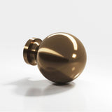 Colonial Bronze - 1.25'' diameter Round Cabinet Knob, Back-to-Back Shower Door Knob Kit hand finished in Light Statuary Bronze - Light Statuary Bronze