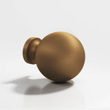 Colonial Bronze - 1'' diameter Round Cabinet Knob, Back-to-Back Shower Door Knob Kit hand finished in Distressed Light Statuary Bronze - Distressed Light Statuary Bronze