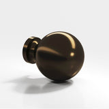 Colonial Bronze - 1.25'' diameter Round Cabinet Knob, Back-to-Back Shower Door Knob Kit hand finished in Oil Rubbed Bronze - Oil Rubbed Bronze