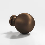Colonial Bronze - 1.25'' diameter Round Cabinet Knob, Back-to-Back Shower Door Knob Kit hand finished in Matte Oil Rubbed Bronze - Matte Oil Rubbed Bronze