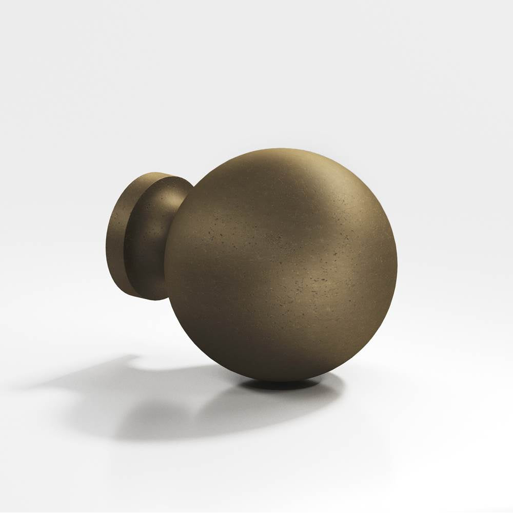 Colonial Bronze - 1'' diameter Round Cabinet Knob, Back-to-Back Shower Door Knob Kit hand finished in Distressed Oil Rubbed Bronze - Distressed Oil Rubbed Bronze