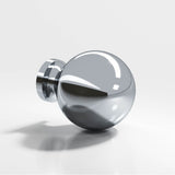 Colonial Bronze - 1'' diameter Round Cabinet Knob, Back-to-Back Shower Door Knob Kit hand finished in Polished Chrome - Polished Chrome