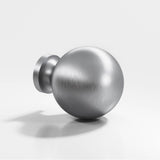 Colonial Bronze - 1.25'' diameter Round Cabinet Knob, Back-to-Back Shower Door Knob Kit hand finished in Matte Satin Chrome - Matte Satin Chrome