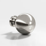 Colonial Bronze - 1.25'' diameter Round Cabinet Knob, Back-to-Back Shower Door Knob Kit hand finished in Satin Nickel - Satin Nickel