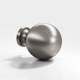 Colonial Bronze - 1.25'' diameter Round Cabinet Knob, Back-to-Back Shower Door Knob Kit hand finished in Pewter - Pewter
