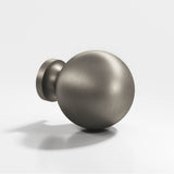 Colonial Bronze - 1.25'' diameter Round Cabinet Knob, Back-to-Back Shower Door Knob Kit hand finished in Matte Pewter - Matte Pewter