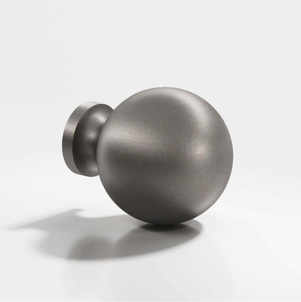 Colonial Bronze - 1'' diameter Round Cabinet Knob, Back-to-Back Shower Door Knob Kit hand finished in Frost Nickel - Frost Nickel