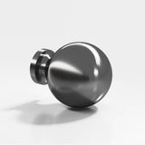 Colonial Bronze - 1'' diameter Round Cabinet Knob, Back-to-Back Shower Door Knob Kit hand finished in Graphite - Graphite
