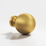 Colonial Bronze - 1.25'' diameter Round Cabinet Knob, Back-to-Back Shower Door Knob Kit hand finished in Frost Brass - Frost Brass