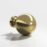 Colonial Bronze - 1.25'' diameter Round Cabinet Knob, Back-to-Back Shower Door Knob Kit hand finished in Antique Brass - Antique Brass