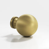 Colonial Bronze - 1'' diameter Round Cabinet Knob, Back-to-Back Shower Door Knob Kit hand finished in Matte Antique Satin Brass - Matte Antique Satin Brass