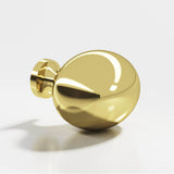 Colonial Bronze - 1.5 x 1.25'' Oval Cabinet Knob hand finished in Polished Brass - Polished Brass