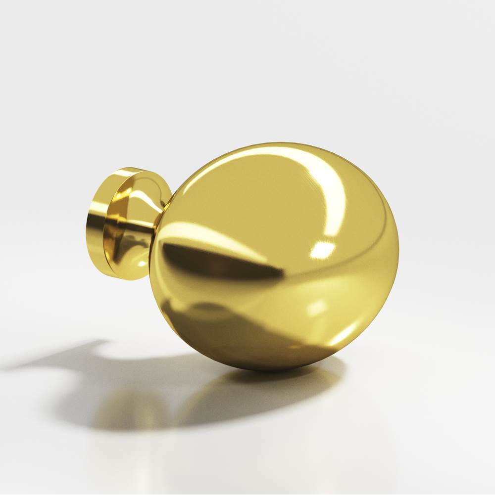 Colonial Bronze - 1.5 x 1.25'' Oval Cabinet Knob hand finished in French Gold - French Gold