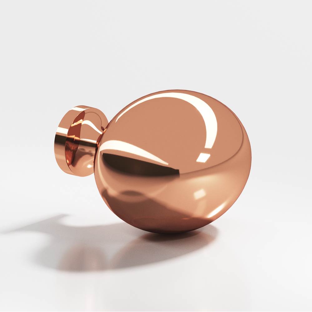 Colonial Bronze - 1.25 x 1'' Oval Cabinet Knob hand finished in Polished Copper - Polished Copper