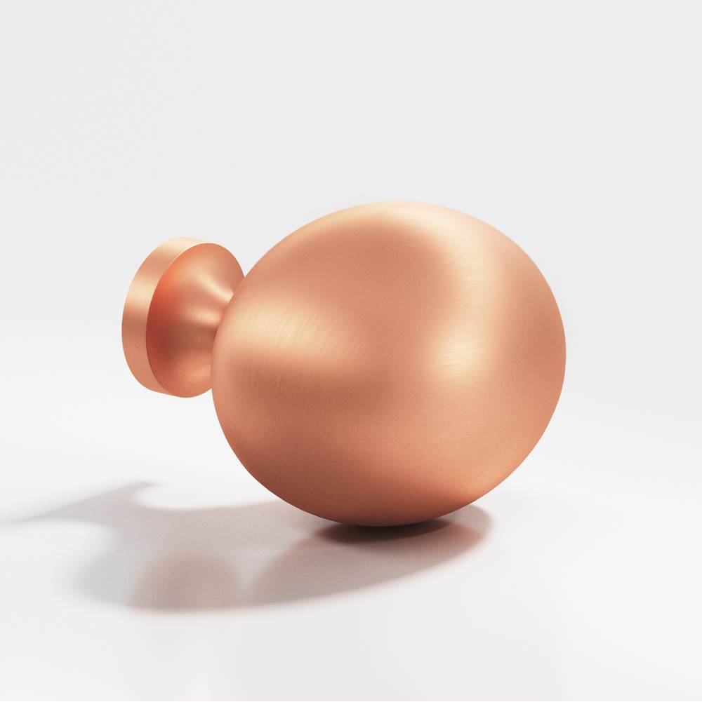 Colonial Bronze - 1.5 x 1.25'' Oval Cabinet Knob hand finished in Matte Satin Copper - Matte Satin Copper