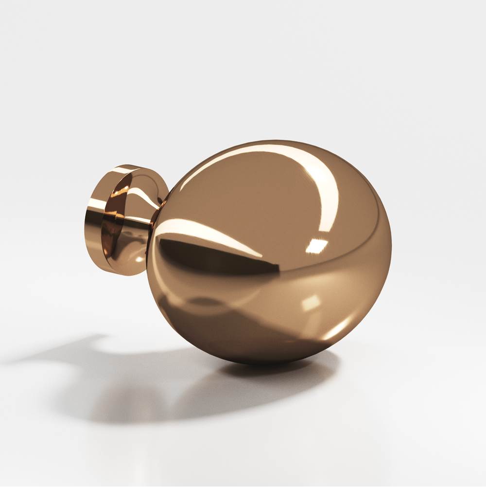 Colonial Bronze - 1.25 x 1'' Oval Cabinet Knob hand finished in Polished Bronze - Polished Bronze