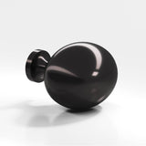 Colonial Bronze - 1.5 x 1.25'' Oval Cabinet Knob hand finished in Satin Black - Satin Black