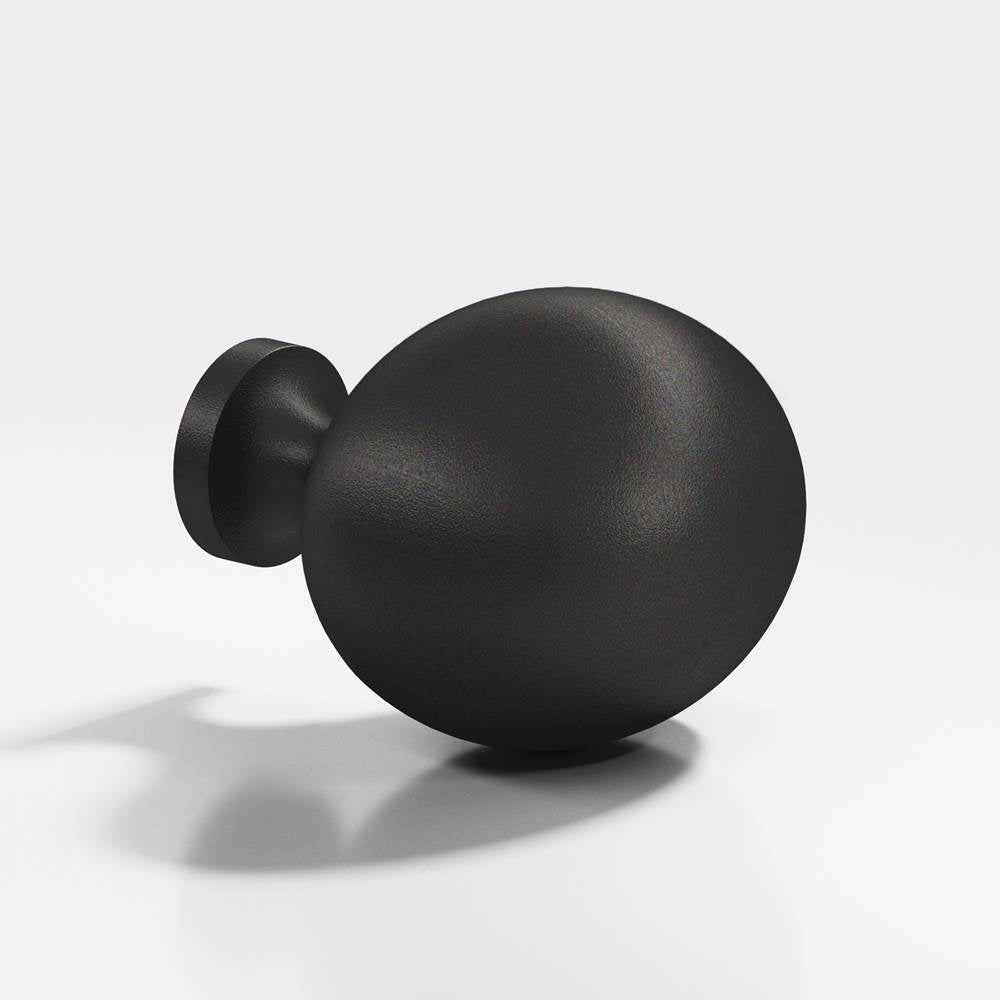 Colonial Bronze - 1.5 x 1.25'' Oval Cabinet Knob hand finished in Frost Black - Frost Black