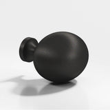 Colonial Bronze - 1.5 x 1.25'' Oval Cabinet Knob hand finished in Frost Black - Frost Black