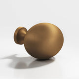 Colonial Bronze - 1.25 x 1'' Oval Cabinet Knob hand finished in Distressed Light Statuary Bronze - Distressed Light Statuary Bronze