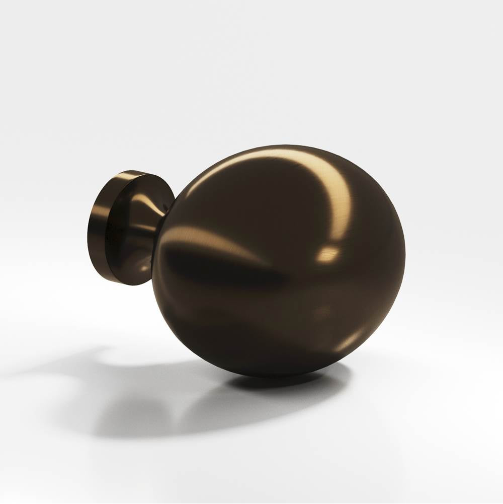 Colonial Bronze - 1.5 x 1.25'' Oval Cabinet Knob hand finished in Oil Rubbed Bronze - Oil Rubbed Bronze
