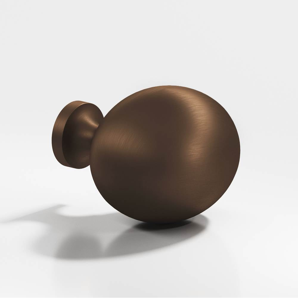 Colonial Bronze - 1.25 x 1'' Oval Cabinet Knob hand finished in Matte Oil Rubbed Bronze - Matte Oil Rubbed Bronze