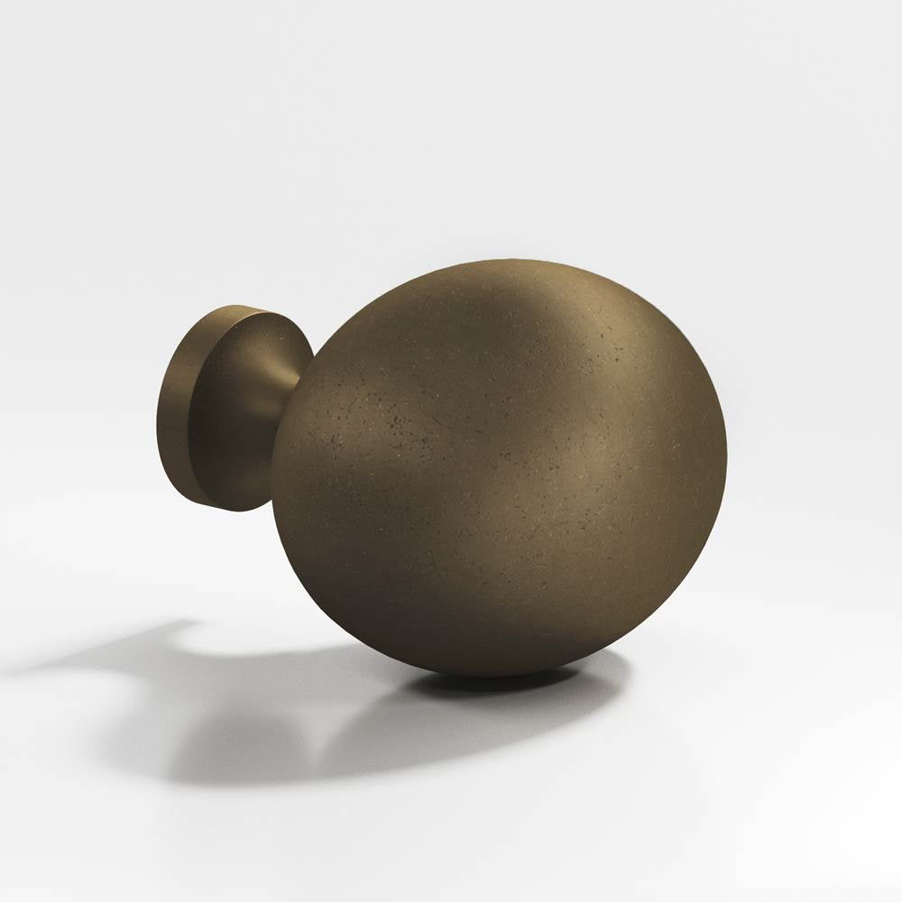Colonial Bronze - 1.5 x 1.25'' Oval Cabinet Knob hand finished in Distressed Oil Rubbed Bronze - Distressed Oil Rubbed Bronze