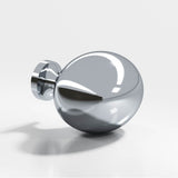 Colonial Bronze - 1.5 x 1.25'' Oval Cabinet Knob hand finished in Polished Chrome - Polished Chrome