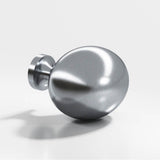 Colonial Bronze - 1.5 x 1.25'' Oval Cabinet Knob hand finished in Satin Chrome - Satin Chrome