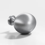 Colonial Bronze - 1.5 x 1.25'' Oval Cabinet Knob hand finished in Matte Satin Chrome - Matte Satin Chrome