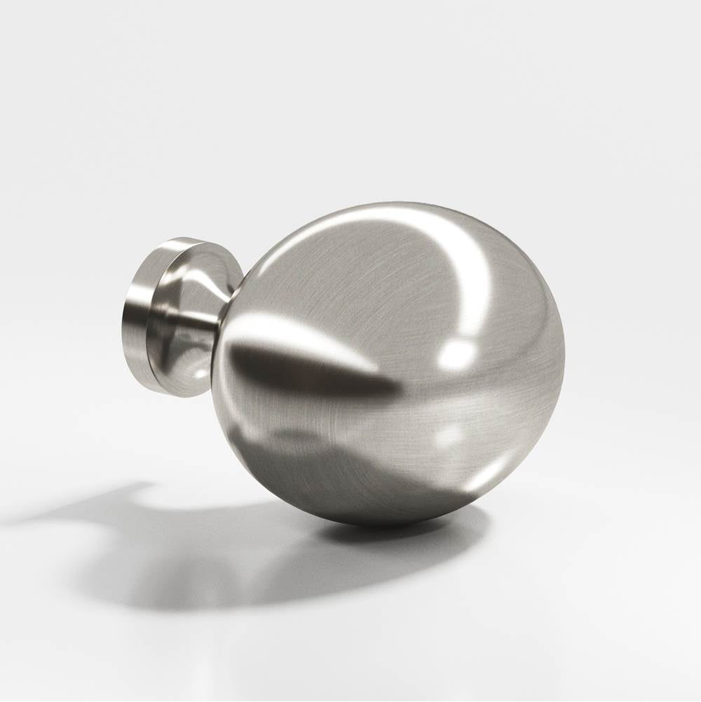 Colonial Bronze - 1.5 x 1.25'' Oval Cabinet Knob hand finished in Satin Nickel - Satin Nickel