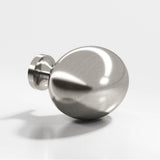 Colonial Bronze - 1.5 x 1.25'' Oval Cabinet Knob hand finished in Satin Nickel - Satin Nickel