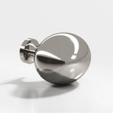 Colonial Bronze - 1.25 x 1'' Oval Cabinet Knob hand finished in Nickel Stainless - Nickel Stainless