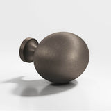 Colonial Bronze - 1.5 x 1.25'' Oval Cabinet Knob hand finished in Distressed Pewter - Distressed Pewter