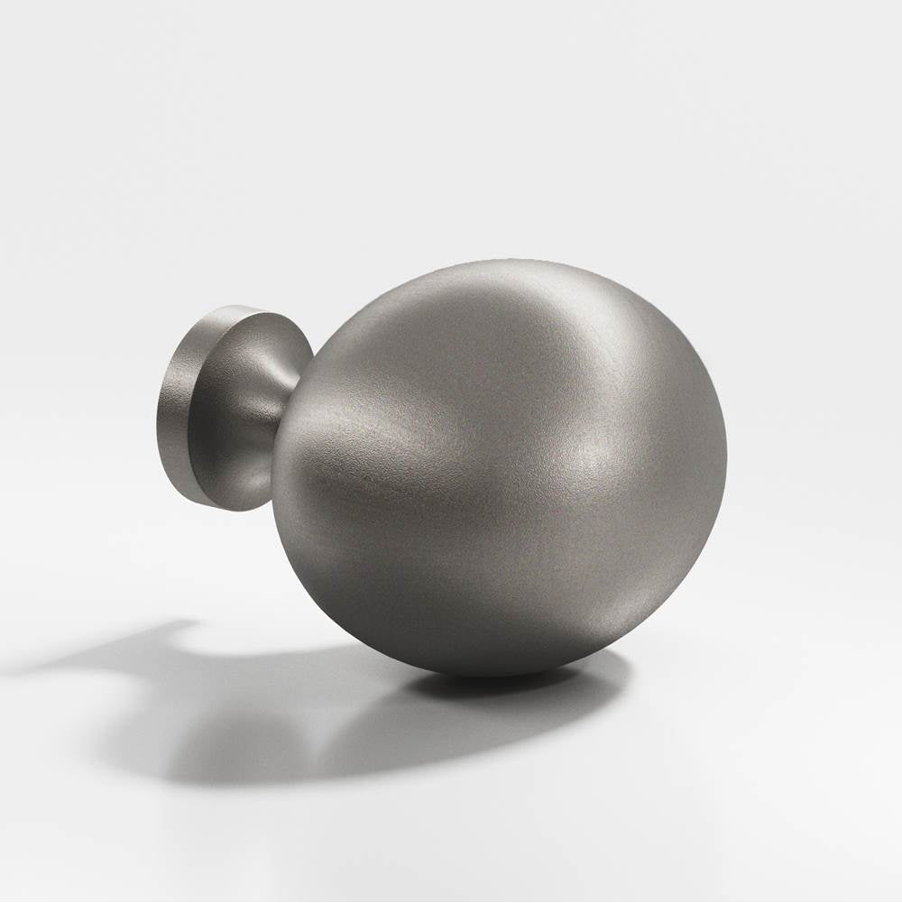 Colonial Bronze - 1.25 x 1'' Oval Cabinet Knob hand finished in Frost Nickel - Frost Nickel