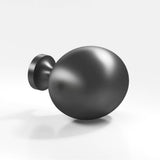 Colonial Bronze - 1.5 x 1.25'' Oval Cabinet Knob hand finished in Matte Graphite - Matte Graphite