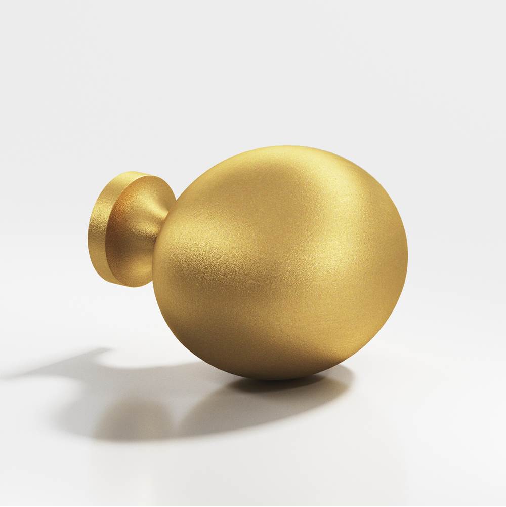 Colonial Bronze - 1.5 x 1.25'' Oval Cabinet Knob hand finished in Frost Brass - Frost Brass