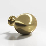Colonial Bronze - 1.25 x 1'' Oval Cabinet Knob hand finished in Antique Brass - Antique Brass