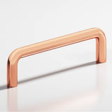 Colonial Bronze - 4'' center-to-center, 4.5'' overall, 0.5'' diameter Wire Cabinet Pull, Appliance Pull, Door Pull, Shower Door Pull hand finished in Satin Copper - Satin Copper
