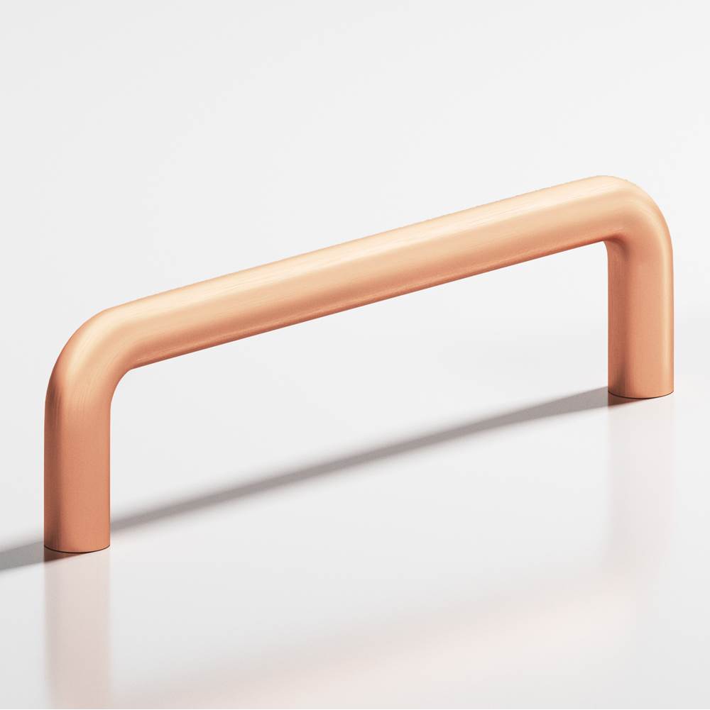 Colonial Bronze - 8'' center-to-center, 8.5'' overall, 0.5'' diameter Wire Cabinet Pull, Appliance Pull, Door Pull, Shower Door Pull hand finished in Matte Satin Copper - Matte Satin Copper