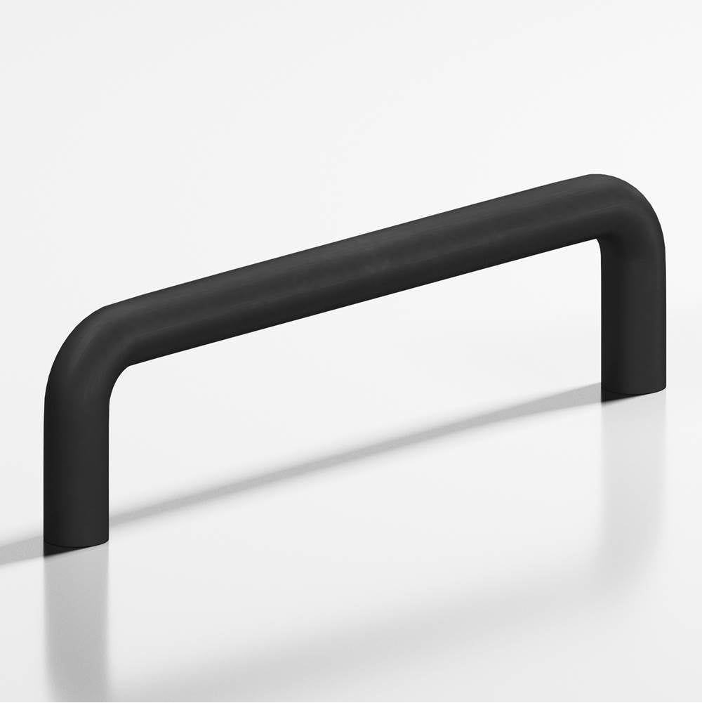 Colonial Bronze - 12'' center-to-center, 12.5'' overall, 0.5'' diameter Wire Cabinet Pull, Appliance Pull, Door Pull, Shower Door Pull hand finished in Matte Satin Black - Matte Satin Black