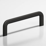 Colonial Bronze - 4'' center-to-center, 4.5'' overall, 0.5'' diameter Wire Cabinet Pull, Appliance Pull, Door Pull, Shower Door Pull hand finished in Frost Black - Frost Black