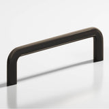 Colonial Bronze - 4'' center-to-center, 4.5'' overall, 0.5'' diameter Wire Cabinet Pull, Appliance Pull, Door Pull, Shower Door Pull hand finished in Dark Statuary Bronze - Dark Statuary Bronze