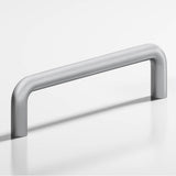Colonial Bronze - 6'' center-to-center, 6.5'' overall, 0.5'' diameter Wire Cabinet Pull, Appliance Pull, Door Pull, Shower Door Pull hand finished in Matte Satin Chrome - Matte Satin Chrome