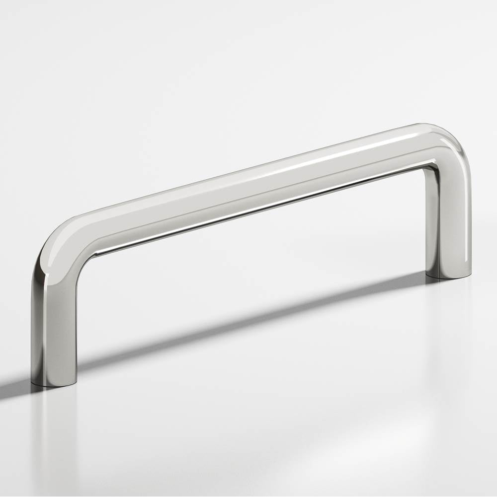 Colonial Bronze - 12'' center-to-center, 12.5'' overall, 0.5'' diameter Wire Cabinet Pull, Appliance Pull, Door Pull, Shower Door Pull hand finished in Polished Nickel - Polished Nickel