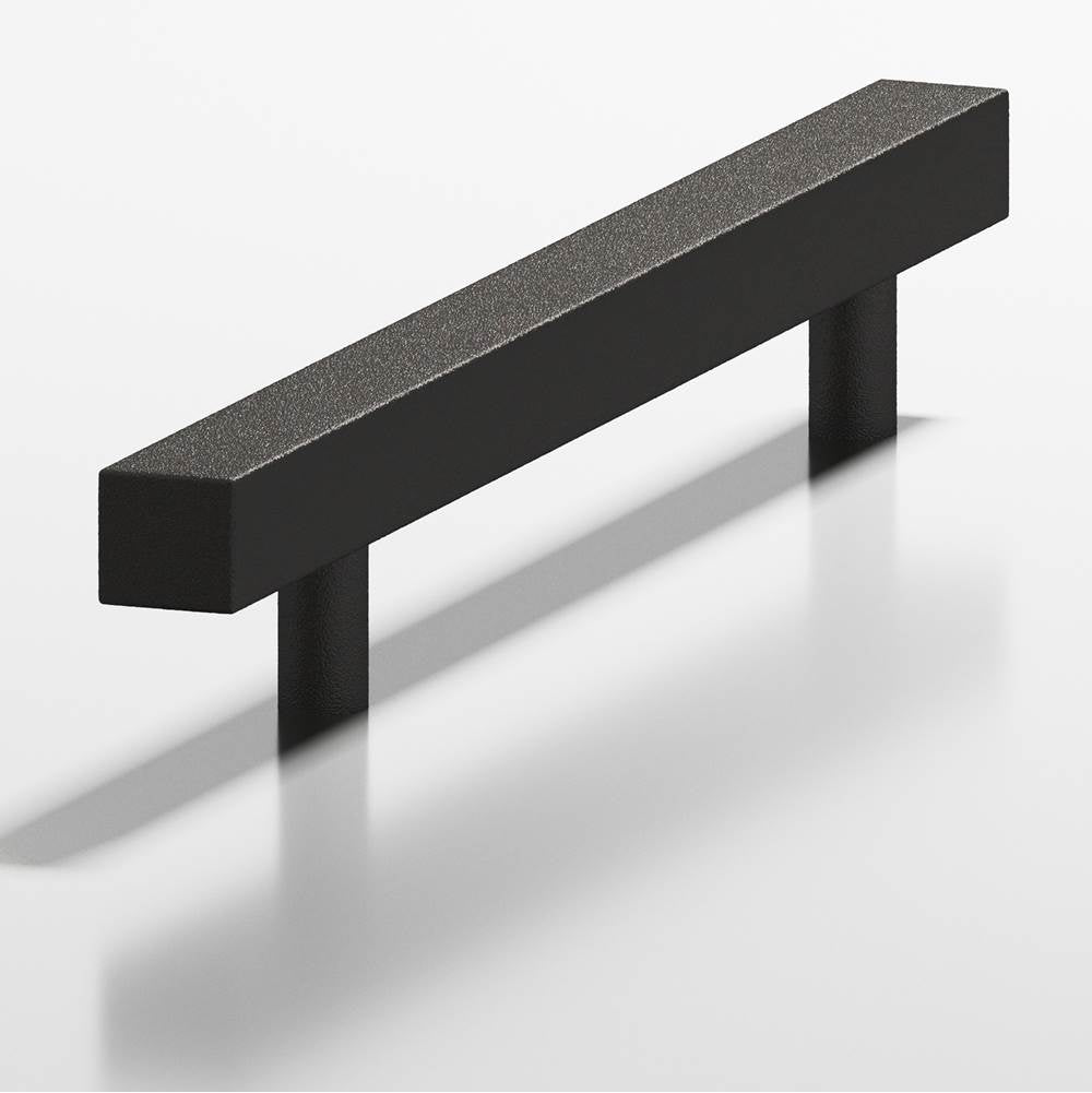 Colonial Bronze - 6'' center-to-center, 7.5'' overall, 0.4375'' Square Cabinet Pull, Door Pull with straight posts hand finished in Frost Black - Frost Black