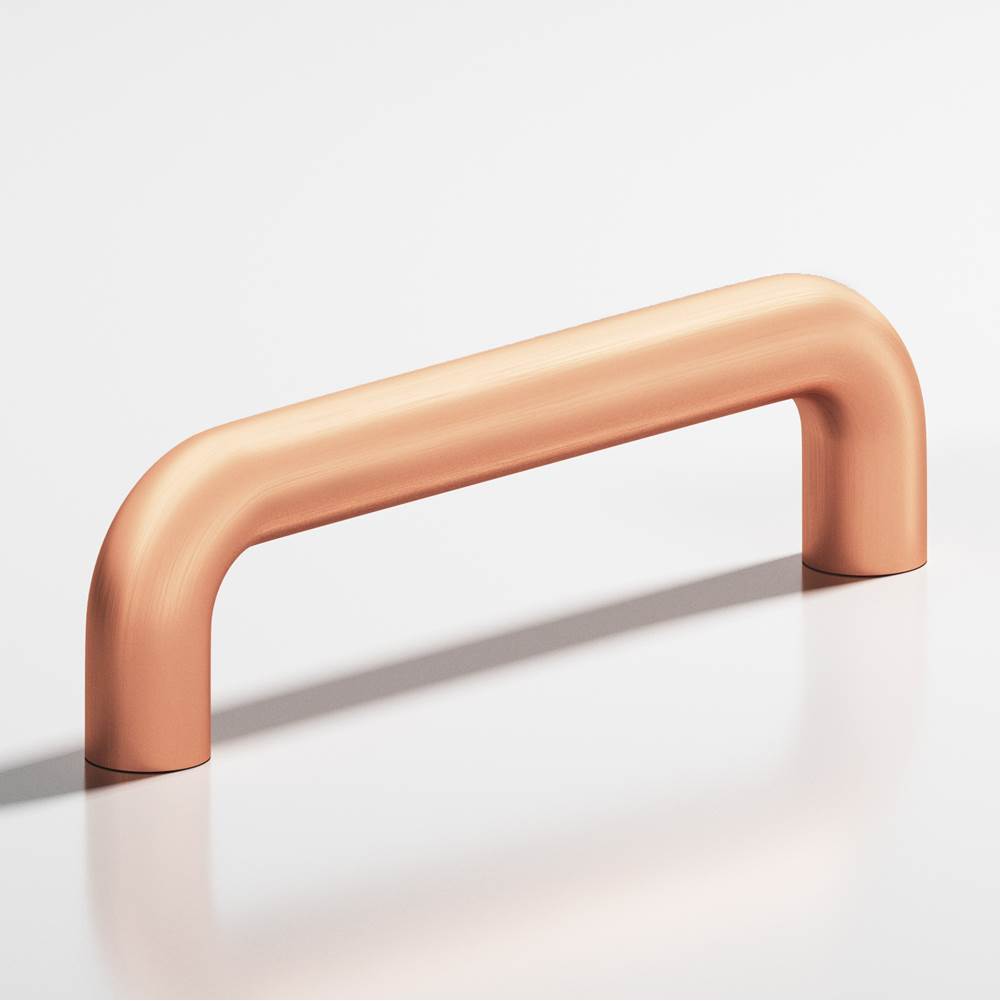 Colonial Bronze - 8'' center-to-center, 8.75'' overall, 0.75'' diameter Wire Cabinet Pull, Appliance Pull, Door Pull, Shower Door Pull hand finished in Matte Satin Copper - Matte Satin Copper