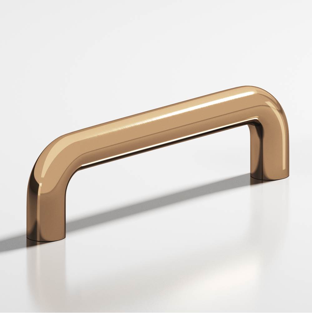 Colonial Bronze - 8'' center-to-center, 8.75'' overall, 0.75'' diameter Wire Cabinet Pull, Appliance Pull, Door Pull, Shower Door Pull hand finished in Polished Bronze - Polished Bronze