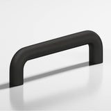 Colonial Bronze - 8'' center-to-center, 8.75'' overall, 0.75'' diameter Wire Cabinet Pull, Appliance Pull, Door Pull, Shower Door Pull hand finished in Frost Black - Frost Black