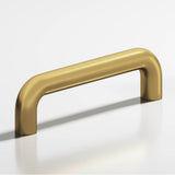Colonial Bronze - 8'' center-to-center, 8.75'' overall, 0.75'' diameter Wire Cabinet Pull, Appliance Pull, Door Pull, Shower Door Pull hand finished in Satin Brass - Satin Brass